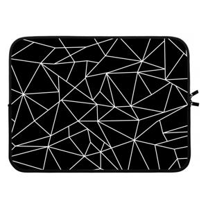 Geometrische lijnen wit: Laptop sleeve 15 inch