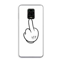 Middle finger white: Xiaomi Redmi Note 9 Pro Transparant Hoesje