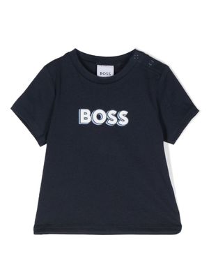 BOSS Kidswear t-shirt à logo imprimé - Bleu
