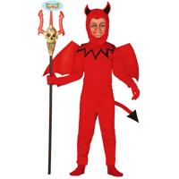 Duivel verkleedkleding kostuum voor kinderen - rood - jumpsuit - Halloween