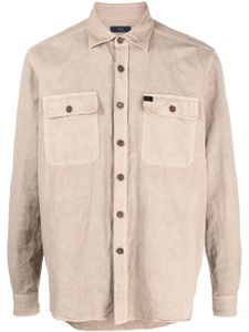 Fay chemise boutonnée à patch logo - Tons neutres