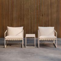 Nohr Loungeset 'Kandie' Met 2 loungestoelen en tafel, kleur Beige