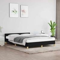 Bedframe zonder matras stof zwart 140x200 cm