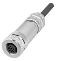 BALLUFF BCC03Y1 Sensor/actuator connector, niet geassembleerd M12 x 1 Aantal polen (sensoren): 4 1 stuk(s)