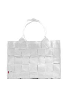 Supreme grand sac cabas à design tressé - Blanc