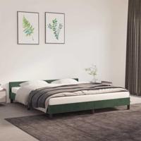 Bedframe zonder matras 180x200 cm fluweel donkergroen - thumbnail