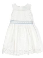 Abel & Lula robe à appliqués fleur - Blanc