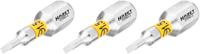 HAZET Bit 2208N-2/3 · 1/4 inch (6,3 mm) zeskant massief · Sleufprofiel · 3-delig · SW 0,4 x 1,5 mm