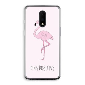 Pink positive: OnePlus 7 Transparant Hoesje