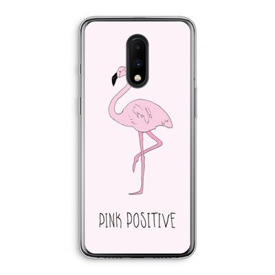 Pink positive: OnePlus 7 Transparant Hoesje