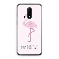 Pink positive: OnePlus 7 Transparant Hoesje