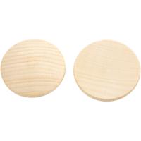Creativ Company Houten knopen, d 40 mm, dikte 6 mm, 10 stuk/ 1 doos