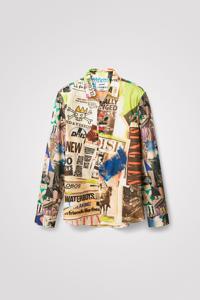 Soepelvallend shirt met print - MATERIAL FINISHES - L