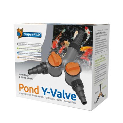 Superfish Vijver Y Kraan - Regelbare Waterverdeler 25/32/40 mm voor Precieze Waterstroom Controle