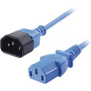 Lindy 30470 0.5m C14 coupler C13 coupler Zwart, Blauw electriciteitssnoer