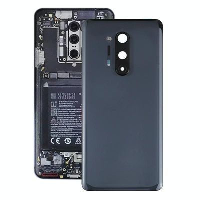 Batterij achterklep met cameralensdeksel voor OnePlus 8 Pro (zwart)