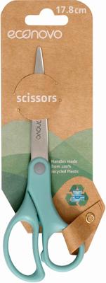 Econovo schaar, 18 cm, blauw, op blister