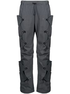 Olly Shinder Doppelcroc press-stud panel trousers - Gris