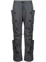 Olly Shinder Doppelcroc press-stud panel trousers - Gris - thumbnail