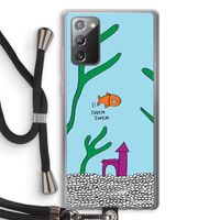 Aquarium: Samsung Galaxy Note 20 / Note 20 5G Transparant Hoesje met koord