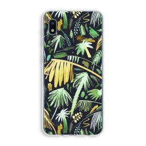 Tropical Palms Dark: Samsung Galaxy A10 Transparant Hoesje
