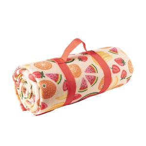 Oprolbaar picknick plaid fruit - multikleur - 170x130 cm