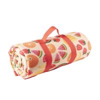 Oprolbaar picknick plaid fruit - multikleur - 170x130 cm