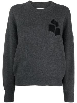 MARANT ÉTOILE pull à logo en intarsia - Gris