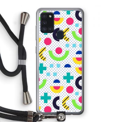 8-bit N°1: Samsung Galaxy A21s Transparant Hoesje met koord