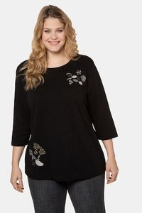 Ulla Popken Sweatshirt, ronde hals, lange raglanmouwen - Grote Maten Ulla Popken Sweatshirt, ronde hals, lange raglanmouwen - Grote Maten