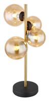 Globo Design tafellamp Riha zwart met goud 56135-4T