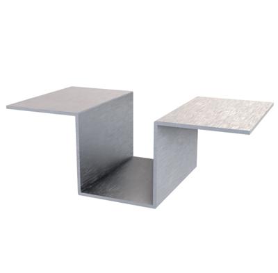 Aluminium zetwerk 1 mm - per m²