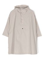 Brunello Cucinelli Kids trench à logo imprimé - Gris