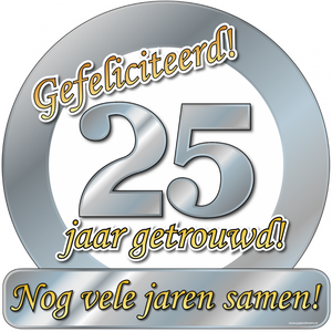 Huldeschild 25 Jaar Getrouwd