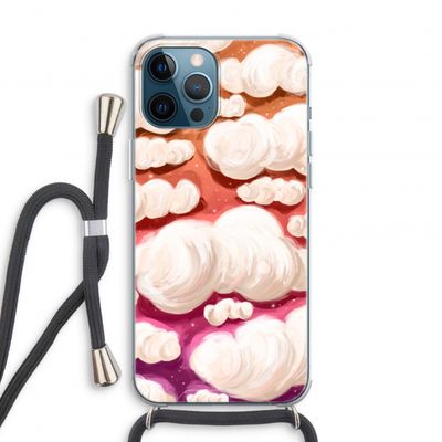 Katoen Wolken: iPhone 12 Pro Transparant Hoesje met koord