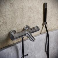 Badkraan SaniClear Talpa Stripes | Opbouw | Mengkraan | Incl. Handdouche set | 2-weg | Chroom