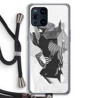 House: Oppo Find X3 Pro Transparant Hoesje met koord