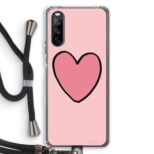 Hartje: Sony Sony Xperia 10 III Transparant Hoesje met koord
