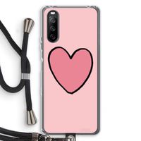 Hartje: Sony Sony Xperia 10 III Transparant Hoesje met koord