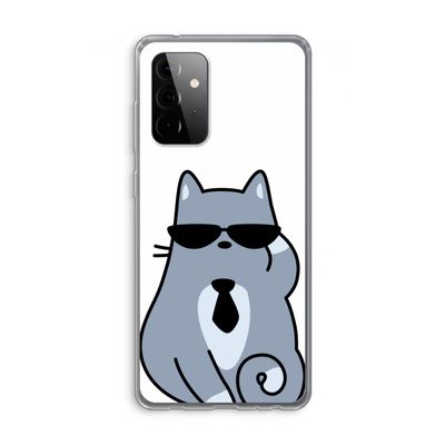 Cool cat: Samsung Galaxy A72 Transparant Hoesje
