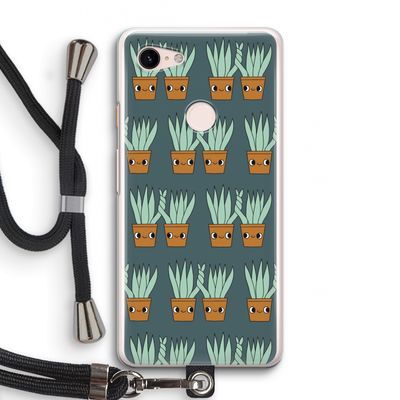 Sansevieria: Pixel 3 Transparant Hoesje met koord