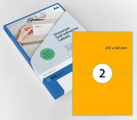 Etiket rillprint 210x148mm fluoror 200 etiketten