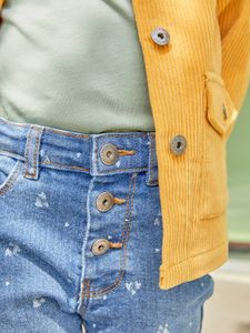 Rechte meisjesjeans met gebruikte details double stone