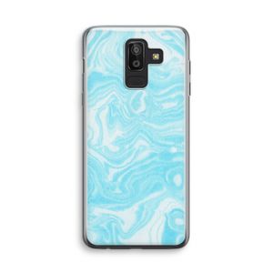 Waterverf blauw: Samsung Galaxy J8 (2018) Transparant Hoesje