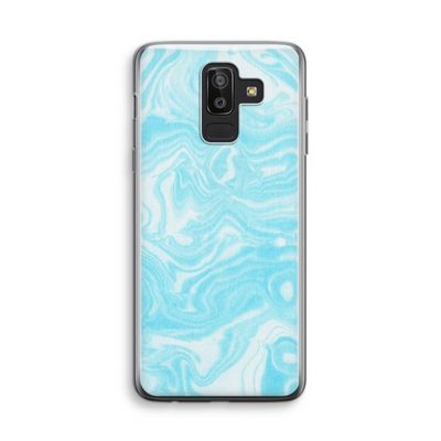Waterverf blauw: Samsung Galaxy J8 (2018) Transparant Hoesje