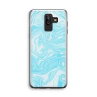 Waterverf blauw: Samsung Galaxy J8 (2018) Transparant Hoesje