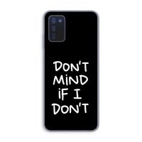 Don't Mind: Samsung Galaxy A03s Transparant Hoesje