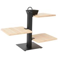 Excellent Houseware 3-laagse voedsel etagere - bamboe - 32 x 15 x 27 cm - serveertray