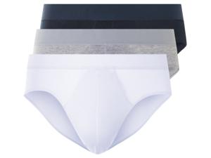 LIVERGY 3 heren onderbroeken (Zwart/grijs/wit, M)