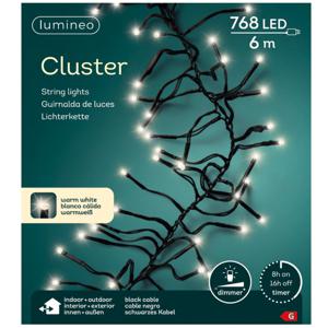 Lumineo Clusterverlichting - warm wit - 768 leds - 600 cm - kerstverlichting